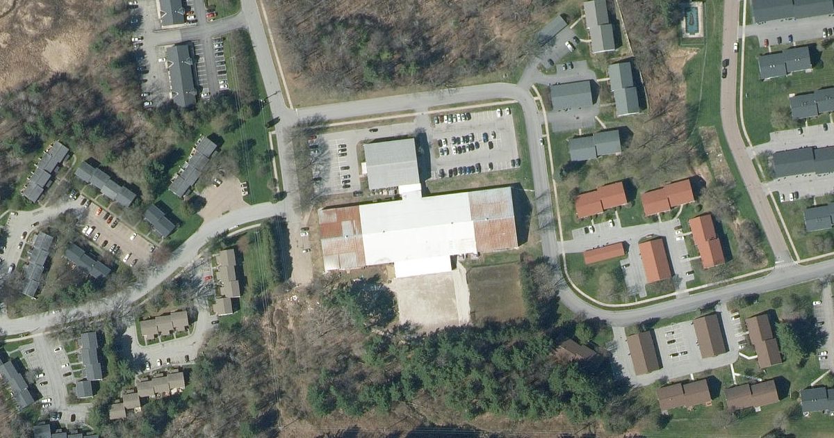 Aerial view of The EDGE and its surroundings
