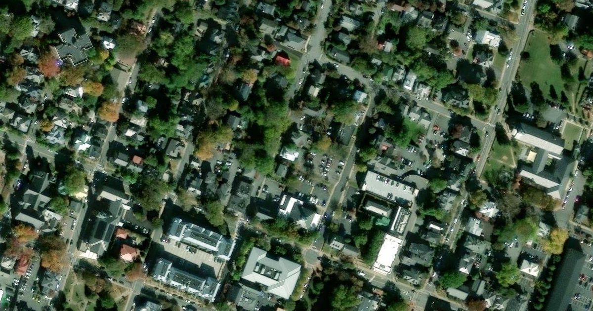 Aerial view of 1-2-1 Yoga and its surroundings