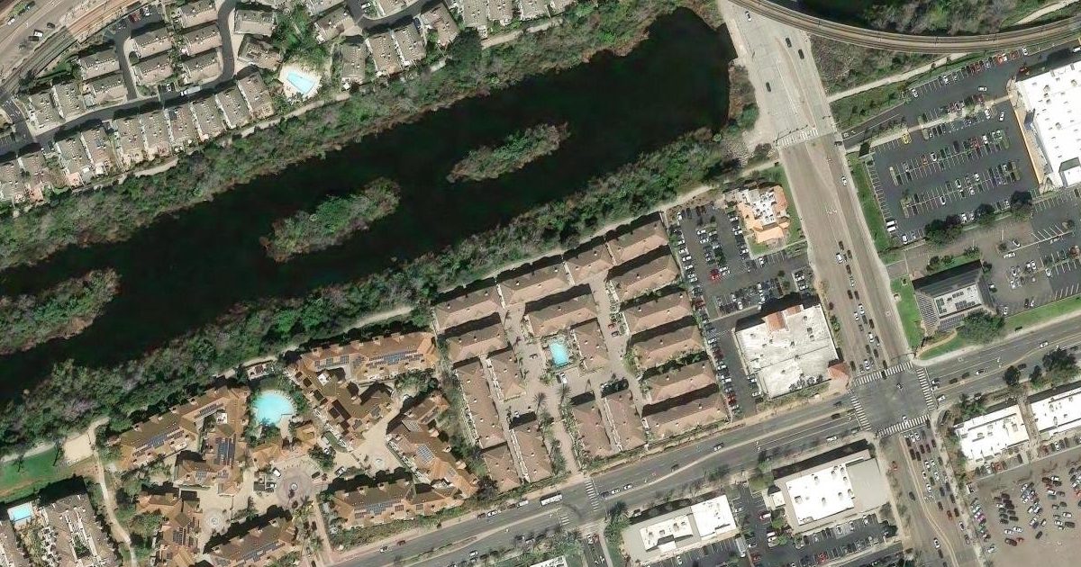 Aerial view of Royal Lagoon Pools and its surroundings
