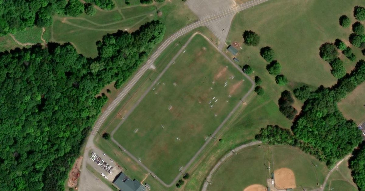 Aerial view of Buckner Park Soccer Fields and its surroundings