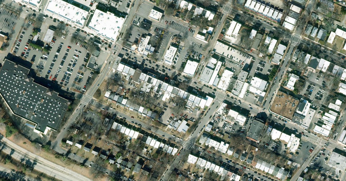Aerial view of Pole Sweets and its surroundings