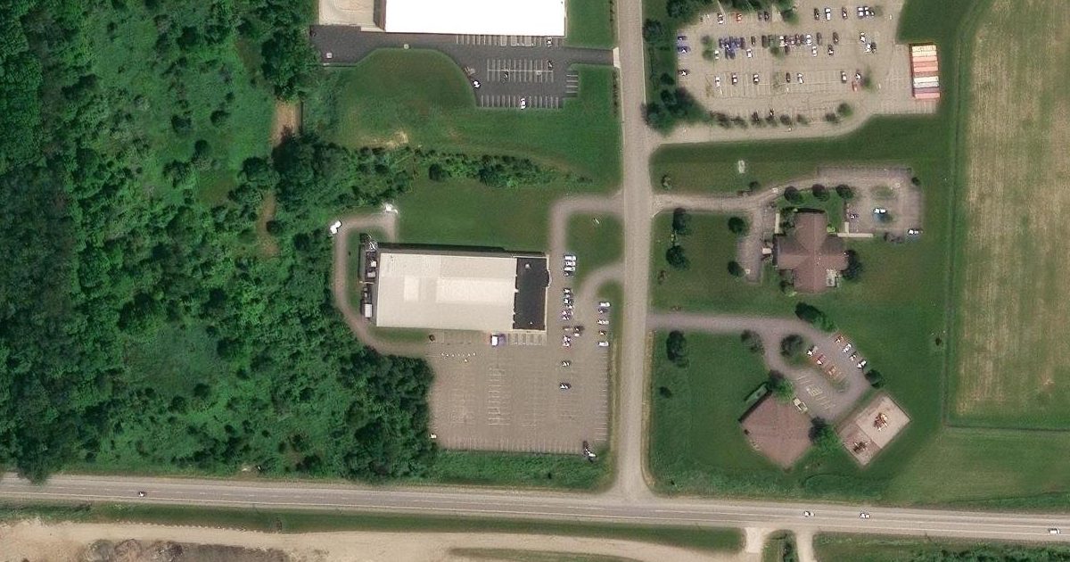 Aerial view of Center Ice Sports Complex and its surroundings