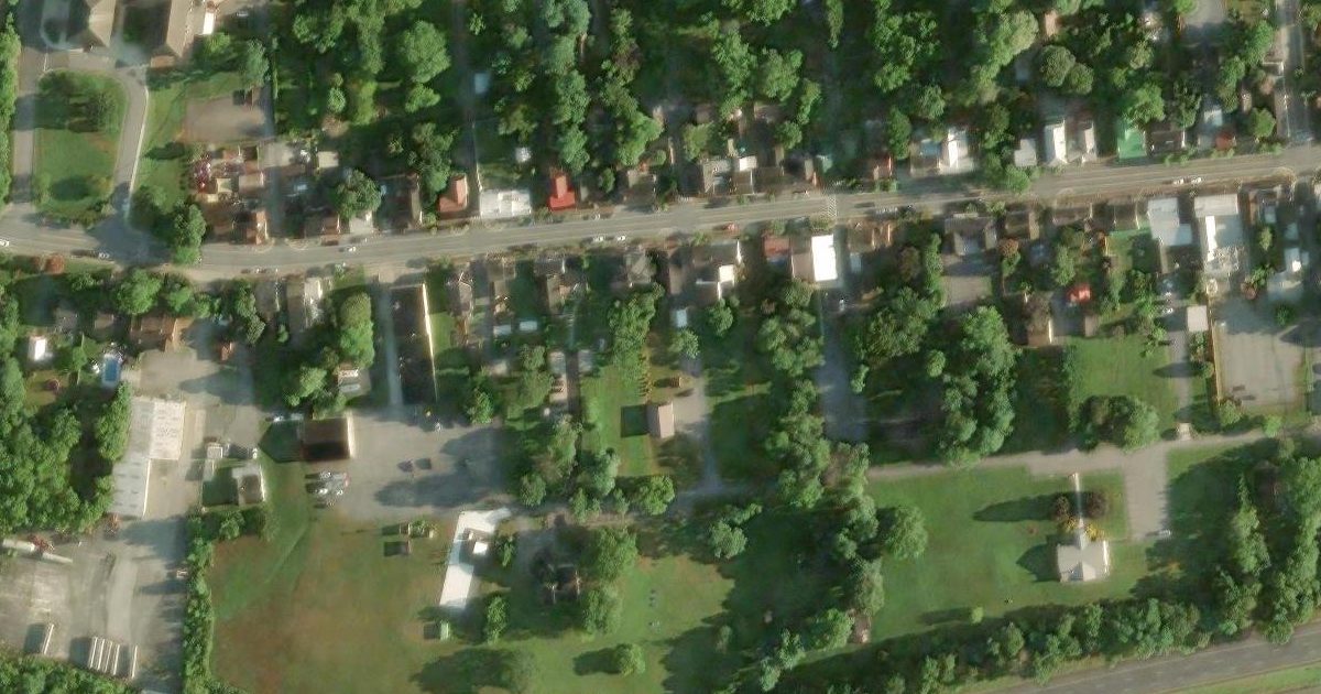 Aerial view of Fit2Shine Studio and its surroundings