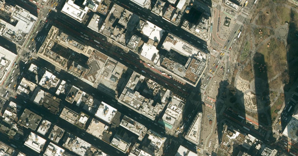 Aerial view of Uplift Studios and its surroundings