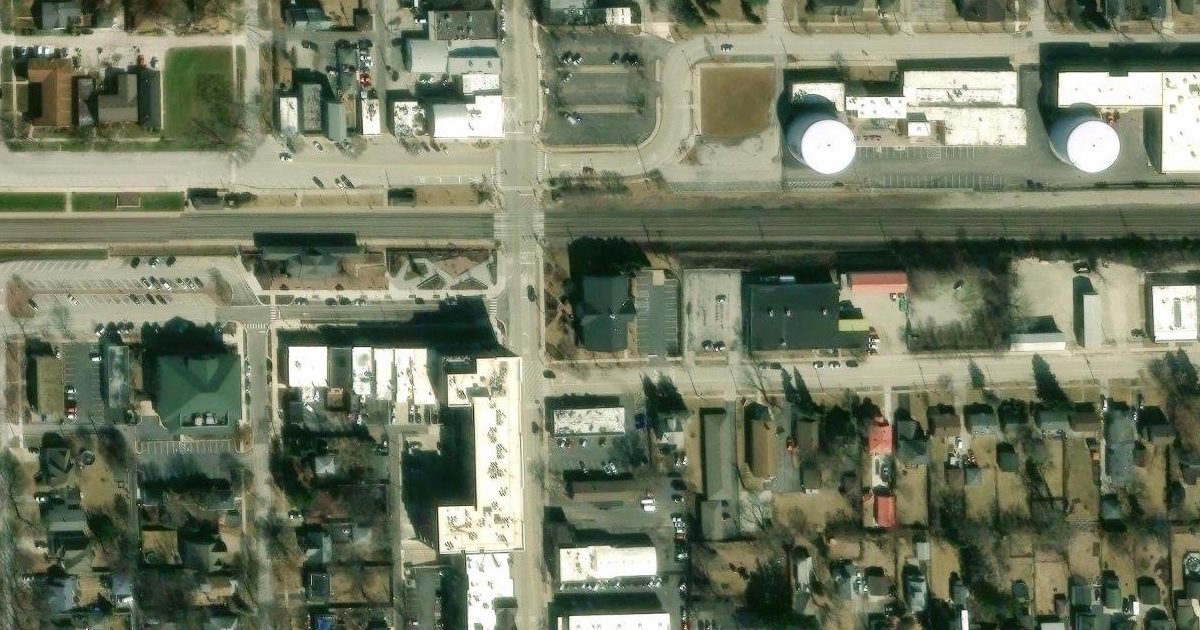Aerial view of Bellerive Park and its surroundings